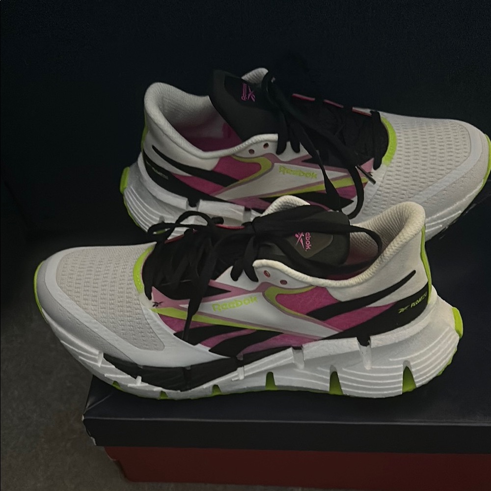 Reebok White and Pink Athletic Shoes